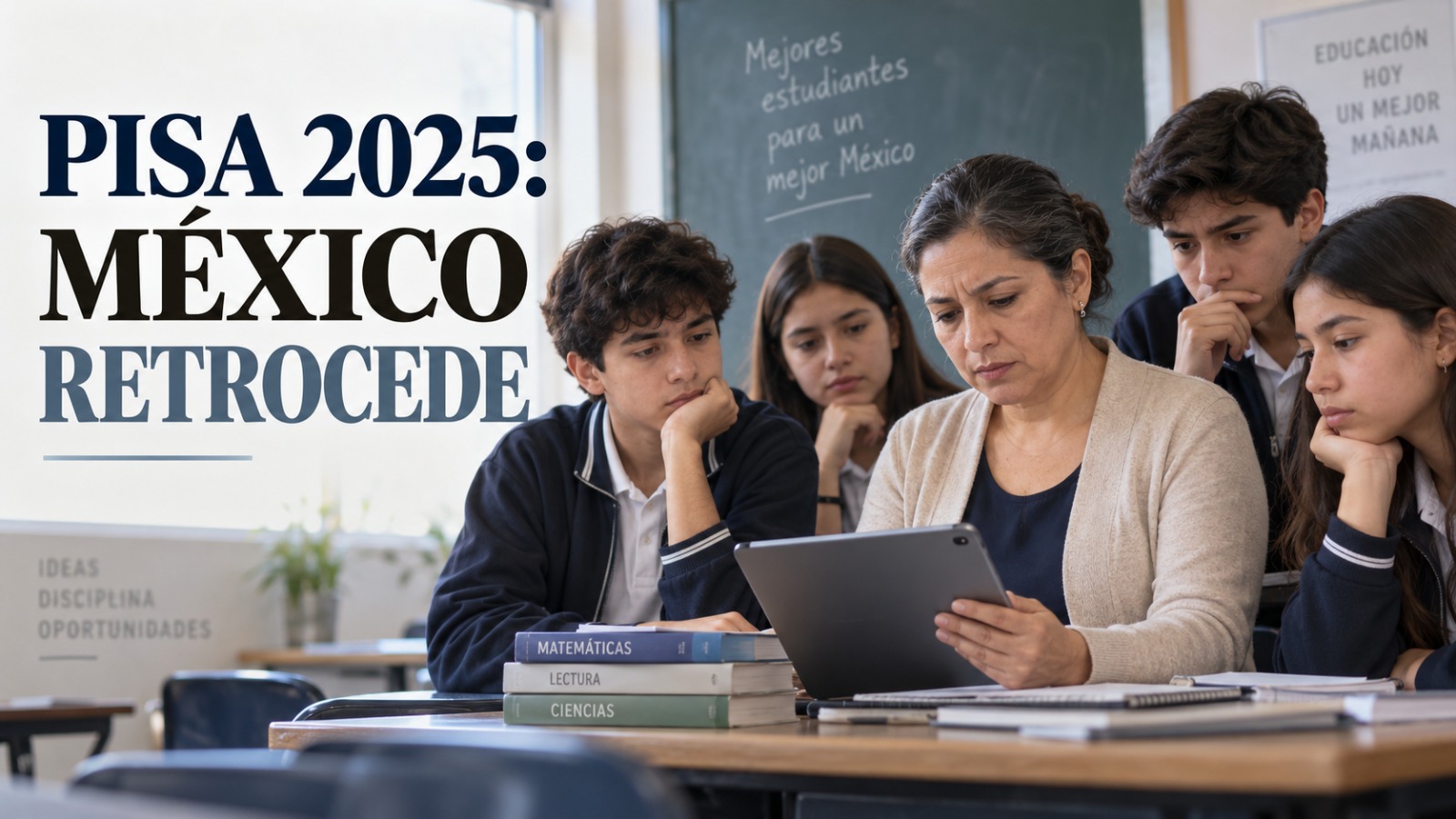 PISA 2025: México retrocede en lectura y matemáticas